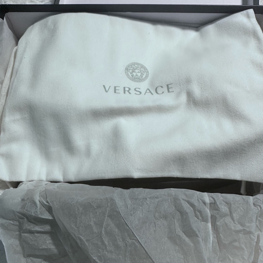Versace Medusa Satin Embellished Platform Slide Sandals Size 8.5 - Picture 7 of 10